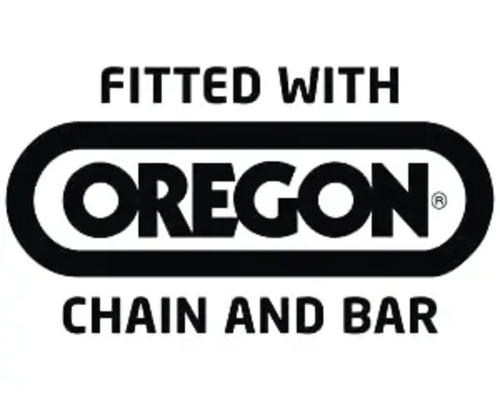 Équipé d''une chaîne et d''un guide-chaîne Oregon