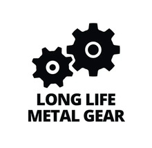 Langlebiges Metallgetriebe Symbol