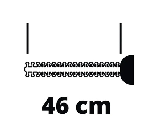 Abbildung zeigt eine Bürste mit einer Länge von 46 Zentimetern.