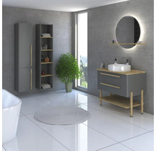 Waschtischunterschrank mit 2 Schubladen Devo Sonet BxHxT 84x75x49 cm classico stone grey/Eiche/grey