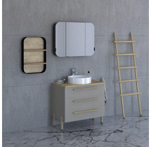 Waschtischunterschrank mit 3 Schubladen Devo Sonet BxHxT 84x75x49 cm structure dakar/Eiche/grey
