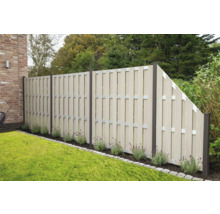 Clôture de jardin en plastique avec poteaux de clôture