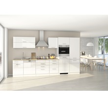 Cuisine complète Held Möbel avec appareils Mailand 360 cm blanc haute brillance démontée variante réversible 631.1.6210
