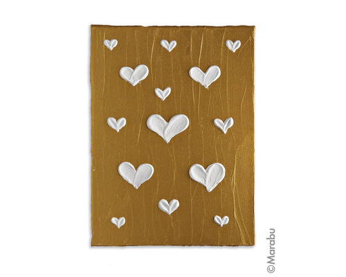 Toile décorative avec motifs de cœurs blancs sur toile