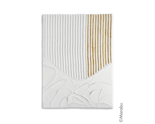 Tableau mural décoratif avec structure en relief et motif à rayures