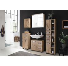 Hochschrank Möbelpartner Milan 400 BxHxT 41,9 x 163,7 cm x 32 cm Frontfarbe eiche natur