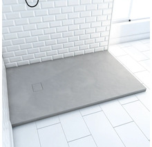 Duschwanne Aurlane Stone 140 x 90 x 2.6 cm steingrau matt FAC206