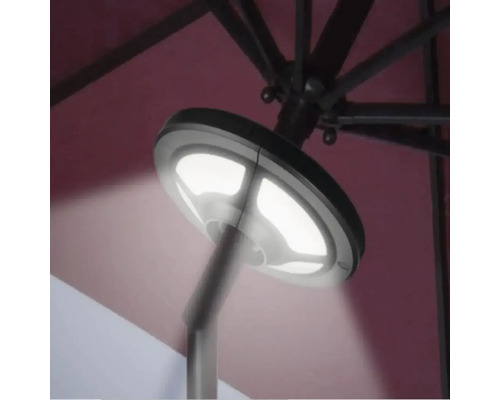 Sonnenschirm Beleuchtung LED mit USB-Wiederaufladung Lichtfarbe warmweiß 2800-3000 K, 200 Lumen