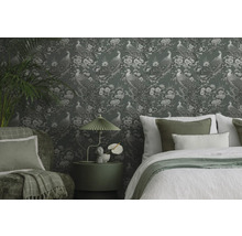 Vliestapete 39982-1 Pfau grau