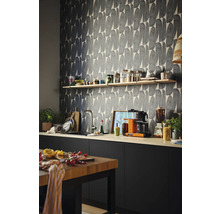 Vliestapete 39658-3 Stories of Life Blätter geometrisch beige