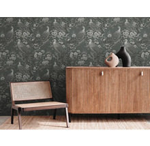 Vliestapete 39982-1 Pfau grau