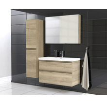 Jungborn Spiegelschrank TRENTA 100 x 14,4 x 72 cm Halifax eiche 3-türig IP 44