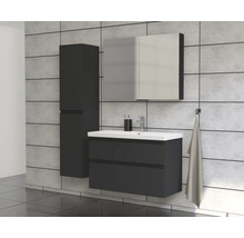 Jungborn Spiegelschrank TRENTA 100 x 14,4 x 72 cm anthrazit matt 3-türig IP 44