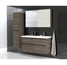 Jungborn Spiegelschrank TRENTA 120 x 14,4 x 72 cm Gladstone eiche 3-türig IP 44