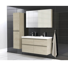 Jungborn Spiegelschrank TRENTA 120 x 14,4 x 72 cm Kendal eiche 3-türig IP 44
