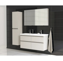 Jungborn Spiegelschrank TRENTA 120 x 14,4 x 72 cm Cahmere glanz 3-türig IP 44