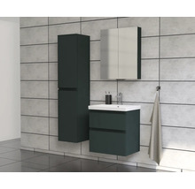 Jungborn Waschplatz TRENTA BxHxT 60x65x45 cm grün salvia matt mit Keramik-Waschtisch Griffleiste schwarz
