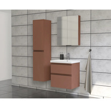 Jungborn Waschplatz TRENTA BxHxT 60x65x45 cm cotto matt mit Keramik-Waschtisch Griffleiste schwarz