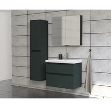 Jungborn Waschplatz TRENTA BxHxT 80x65x45 cm grün salvia matt mit Keramik-Waschtisch Griffleiste schwarz