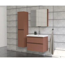 Jungborn Waschplatz TRENTA BxHxT 80x65x45 cm cotto matt mit Keramik-Waschtisch Griffleiste schwarz
