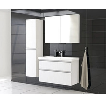 Jungborn Spiegelschrank TRENTA 100 x 14,4 x 72 cm weiß zu A8916 matt 3-türig IP 44