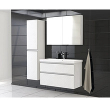 Jungborn Spiegelschrank TRENTA 100 x 14,4 x 72 cm weiß zu B073 matt 3-türig IP 44