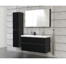 Jungborn Spiegelschrank TRENTA 120 x 14,4 x 72 cm schwarz zu A9276 matt 3-türig IP 44