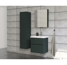 Jungborn Waschplatz TRENTA BxHxT 60x65x45 cm grün salvia matt mit Keramik-Waschtisch Griffleiste chrom matt