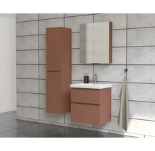 Jungborn Waschplatz TRENTA BxHxT 60x65x45 cm cotto matt mit Keramik-Waschtisch Griffleiste chrom matt