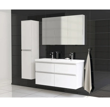Ensemble de salle de bains moderne avec meuble sous-lavabo, armoire de toilette et armoire haute
