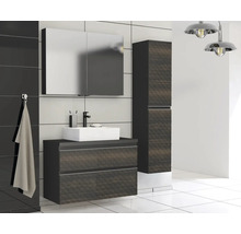 Jungborn Waschtischunterschrank TRENTA BxHxT 96,7 x 64,6 x 44,5 cm Frontfarbe hacienda brown matt TRE DESK 100 2Z S LR29