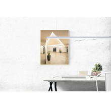 Représentation intérieure décorative avec éclairage et mobilier de bureau