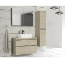 Jungborn Waschtischunterschrank TRENTA BxHxT 96,7 x 64,6 x 44,5 cm Frontfarbe eiche holzdekor TRE DESK 100 2Z B 70