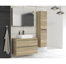 Jungborn Waschtischunterschrank TRENTA BxHxT 96,7 x 64,6 x 44,5 cm Frontfarbe eiche holzdekor TRE DESK 100 2Z B 80