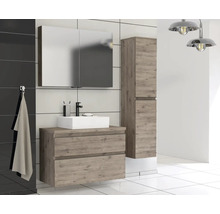 Jungborn Waschtischunterschrank TRENTA BxHxT 96,7 x 64,6 x 44,5 cm Frontfarbe eiche holzdekor TRE DESK 100 2Z B D370