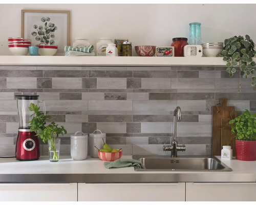 Selbstklebende Wandfliesen Wall Tiles Premium Stone grau 34,5 x 30 cm 1 St.