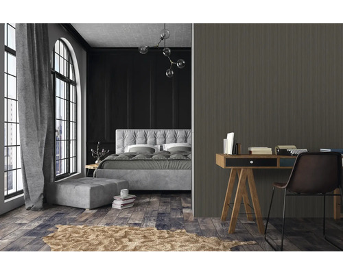 Chambre à coucher avec lit, bureau et décoration