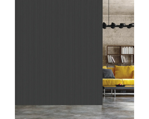 Panneau mural dans un salon aménagé de façon moderne.