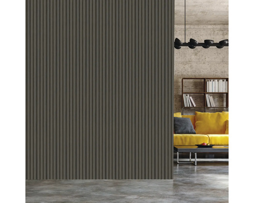 Panneaux muraux décoratifs avec motif à nervures verticales dans un espace de vie