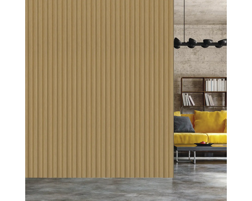 Design d''intérieur avec mur de lambris en bois et espace de vie