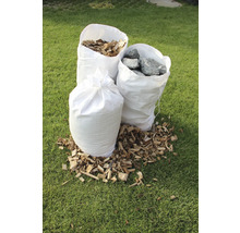 Sac en tissu/Sac à sable avec lien PP-plastique blanc 60 cm x 40 cm paquet = 10 pces