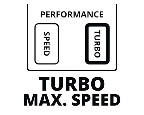 Performance Symbol mit Geschwindigkeits- und Turbomodus