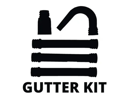Dachrinnen-Set mit Rohren und Verbindungsstücken