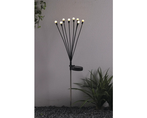 Gartenstecker mit Solarleuchten im Aussenbereich