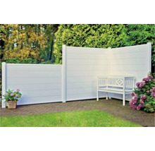 Jardin avec écran d''intimité et banc