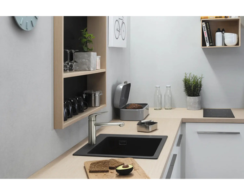 hansgrohe Küchenarmatur FOCUS 120 M42 edelstahl gebürstet 71806800