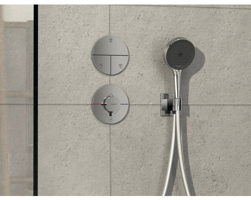 Brausegarnitur mit Thermostat zur Wandmontage