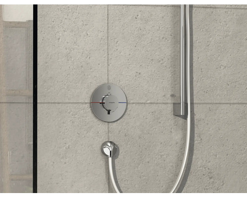 Aufputz-Brausethermostat zur Temperaturregelung im Badezimmer