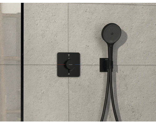 Ensemble de douche à main avec mitigeur thermostatique pour montage mural dans la salle de bain