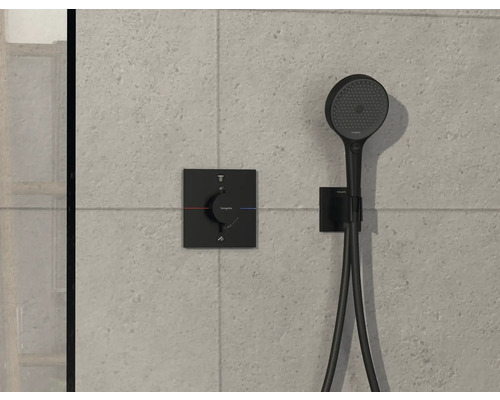 Ensemble de douchette avec mitigeur thermostatique pour montage mural